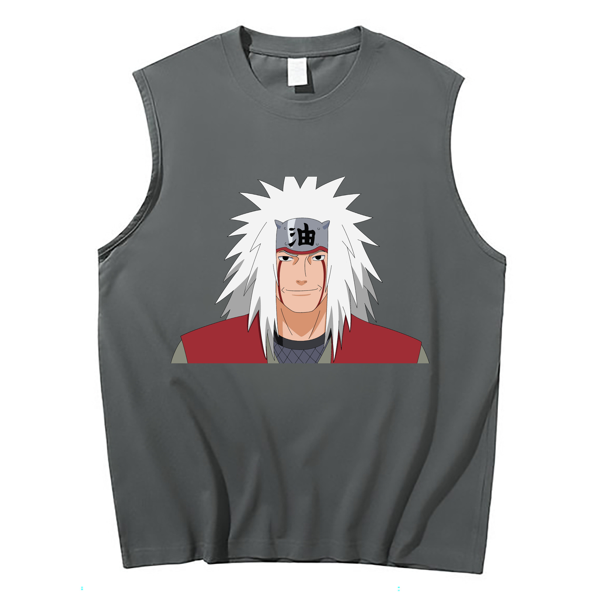 （画像用） NARUTO -ナルト- 自来也（じらいや） Jiraiya コットン100％タンクトップ（フロントプリント）